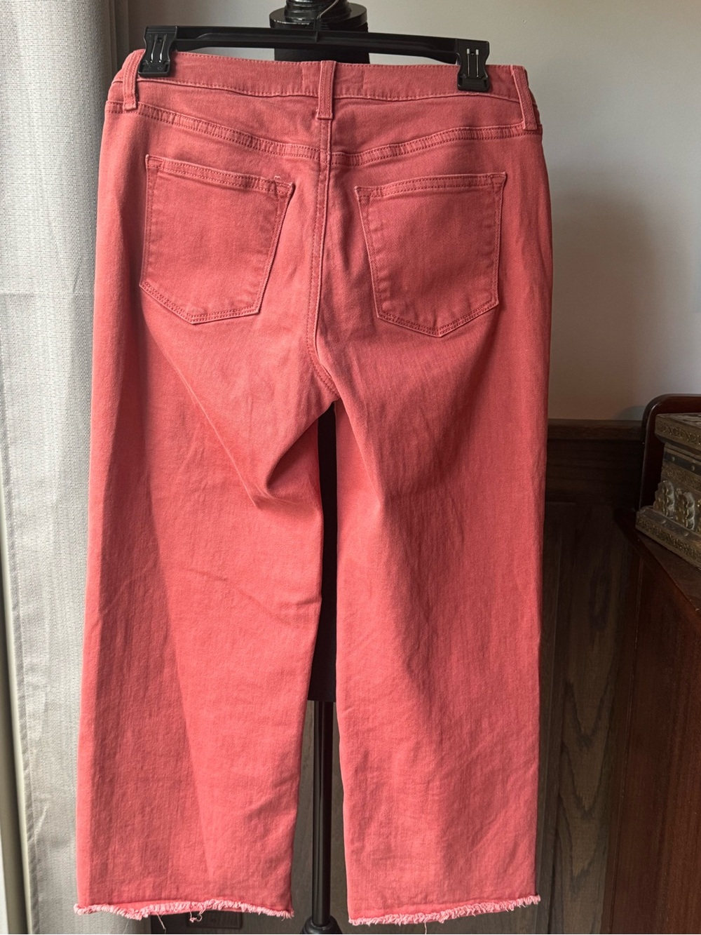 Sonoma Coral Pink Cropped Wide-Leg Jeans 4 - Picture 3 of 6